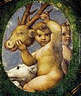 Correggio Putto With Hunting Trophy painting